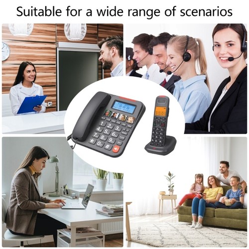 Telefon domowy z konfigurowalnym wyborem dzwonka i kontrolą głośności do - Zdjęcie 2 z 10