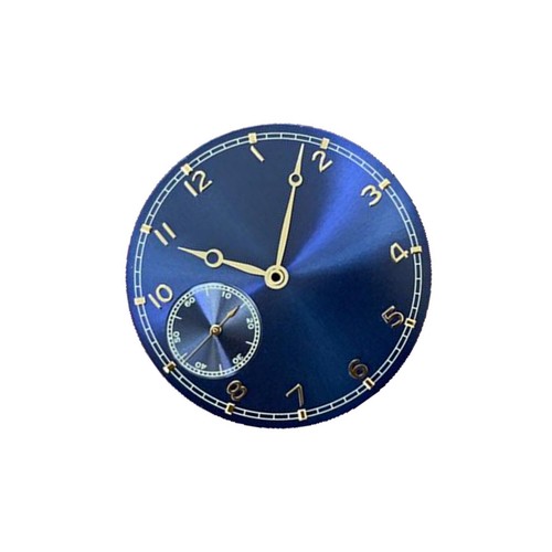 Blue 37mm Watch Dial With Watch Hands Parts for ETA 6497 ST3600 Movement Watch D - Picture 3 of 4