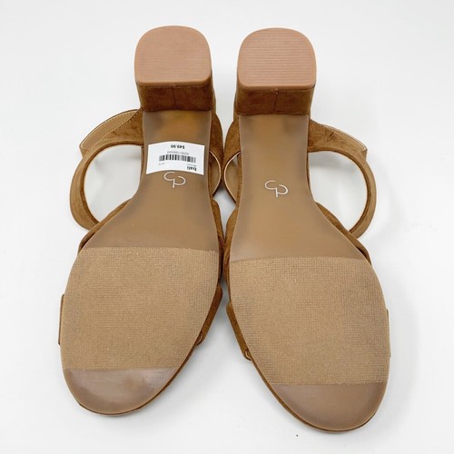Dressbarn Womens Brown Vegan Suede Leather Slingback Sandals Size 8 NEW - Picture 8 of 9