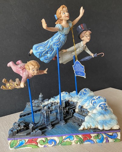 Disney Showcase Jim Shore Darling Family Straight On Til Morning Peter Pan RARE - Picture 12 of 12