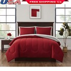 Reversible 7 Piece Bed in a Bag Comforter Set Full Bedding W/ Sheets Shams New