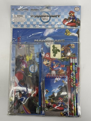 Nintendo Super Mario Kart Wii School Supply 11 Piece Set Retro 2011 New FastShip - Picture 1 of 11