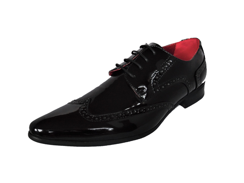 Para Hombre Nuevos Rossellini Cuero Forrado Patente Fiesta Formal Vestido Boda Zapatos 6-12 - Imagen 21 de 24