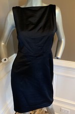 NWT Banana Republic Polyseter  Wool Blend Sheath Dress Sz 6  black Sleeveless