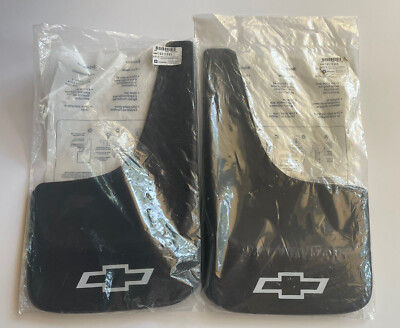 2014-2018 Silverado Tahoe Front & Rear Splash Guards Flat W/ Contour White Logo
