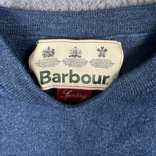 BARBOUR Pullover Damen S marine Kaschmir Seide Wolle Strick sportlich Rundhals - Bild 7 von 10