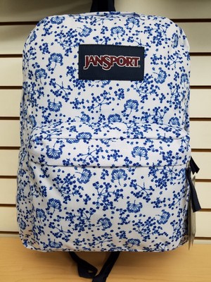 jansport white field floral backpack