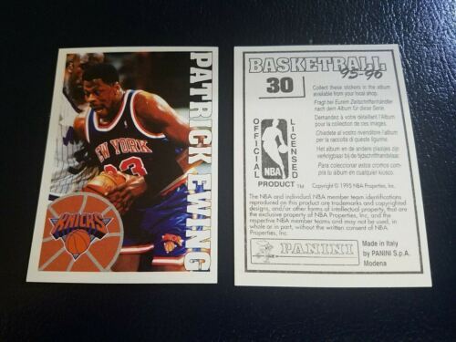 1995 - 1996 NBA Panini Italian Basketball Stickers 1-250 BLACK BACK YOU PICK - Picture 31 of 250