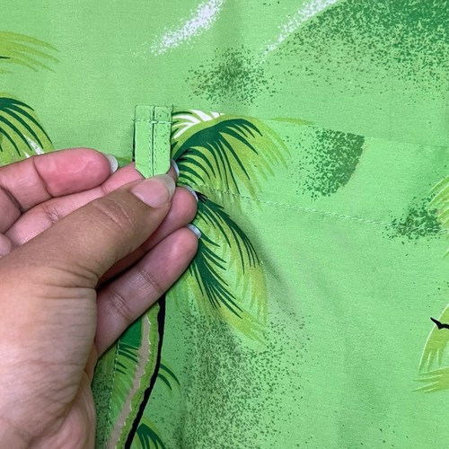 Roundy Bay Floral Hawaiian Shirt Men’s Large Green Island Beach Casual Button Up - Picture 7 of 12