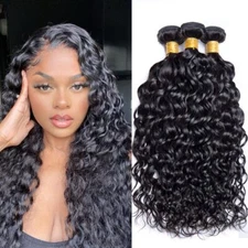 10A Human Hair Water Wave Bundles Weft Remy Brazilian Virgin Hair Extensions