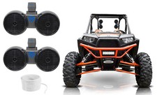 2 Rockville DWB65B Dual 6.5" Tower Speakers for Polaris RZR/Jeep/ATV/UTV/Cart