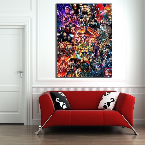 Marvel Heroes Canvas Print,Avengers Wall Art Poster,Marvel Super Heroes Wall Art - Picture 1 of 12