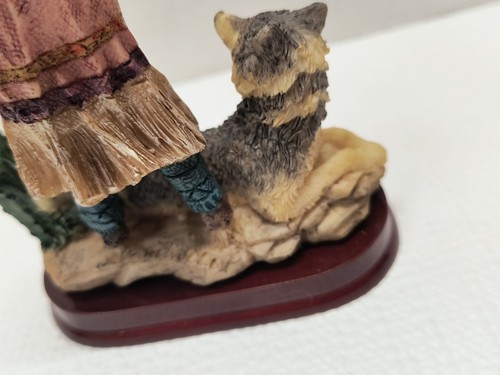 Hamilton Collection Indianerin Korb und Hund Statuette 8 Zoll - Bild 9 von 13