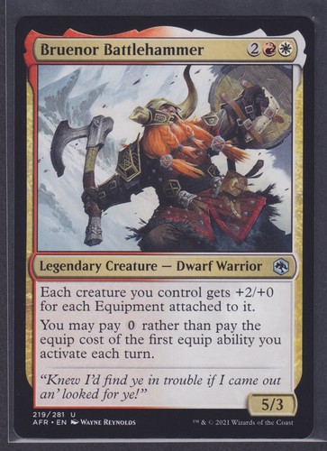 MTG - Bruenor Battlehammer #219 Adventures in the Forgotten Realms
