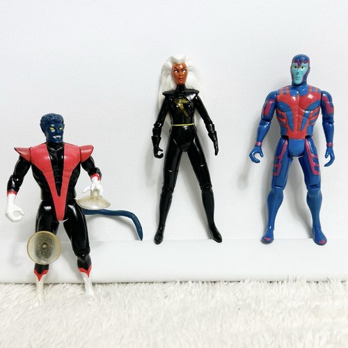 Lote de 3 figuras de acción de colección The Uncanny X-Men Storm, Nightcrawler, Arcángel