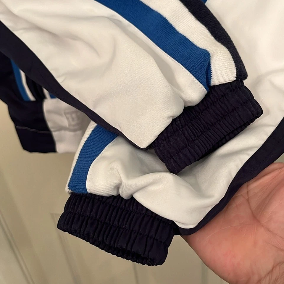 Chaqueta de Calentamiento con Cremallera Azul Blanco Azul Vintage Wilson para Mujer Talla Grande Tenis Deportivo Foto 3 de 4