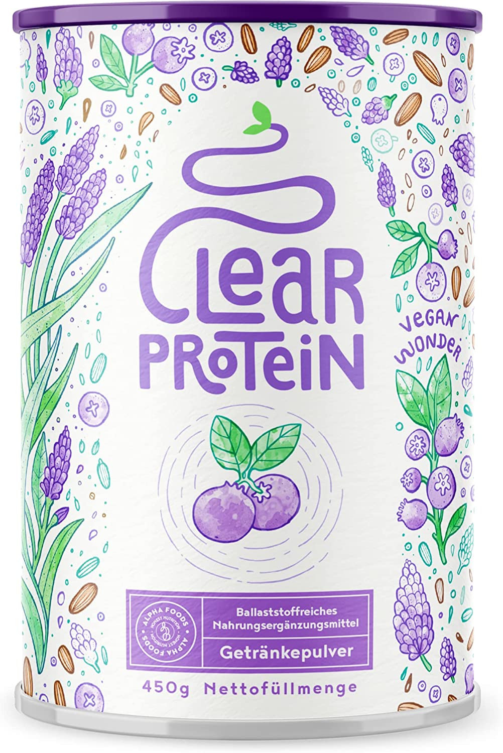 Clear Protein Vegan Mirtillo Lavanda: Proteine Isolate Rinfrescanti