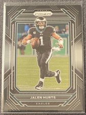 2022 Panini Chronicles Prizm Black Base Jalen Hurts #PB-1 Philadelphia Eagles
