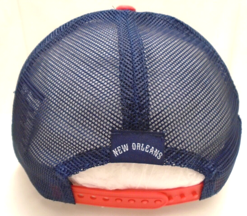 New Orleans Pelicans Men's New Era 9FORTY Adjustable Cap Hat Mesh Gray - Picture 3 of 5