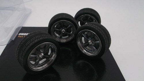 SMOOTH SPOKE TORQUE THRUST 4 WHEELS & TIRES & ROTORS SET 1:18 GMP ACME A1807220W - Picture 12 of 13