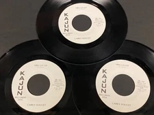 Lot of (3) Camey Doucet 45 RPM Records on KAJUN Records - Cajun