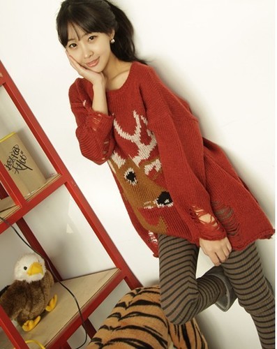 New Women/Girls Christmas Winter Snowflake Reindeer Jumper Sweater Knitwear - Picture 2 of 42