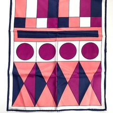 Vintage Scarf Bold Statement Groovy Retro Purple Pink Geometric Shapes Modern
