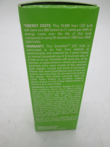 8Pk Bright White - Greenlite 4.W LED Chandelier Base Bulbs - Flame Tip -2700K - Picture 3 of 6