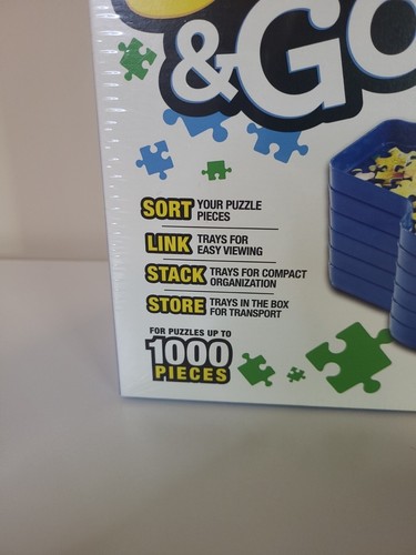 Puzzle Sort & Go! 6 Stackable Sorting Trays! For Puzzles up to 1000 Pieces - Picture 2 of 5
