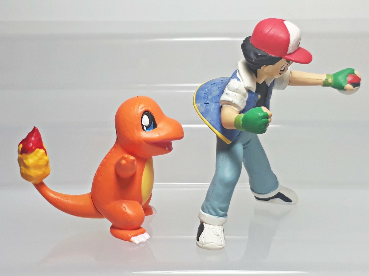 Ash Ketchum Charmander Pokemon Real Figure Set (2) Tomy Yujin