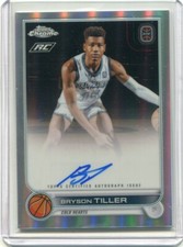 2022-23 Topps Chrome OTE Overtime Elite AUTO CA-BT1 BRYSON TILLER COLD HEARTS