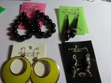 4 Pairs Carol-Jane Creations Dangle Pierced Earrings 14 kt Gold Wire Lot Jewelry