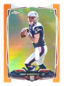 2014 Topps Chrome Orange Rfractor Jimmy Garoppolo rc rookie #150