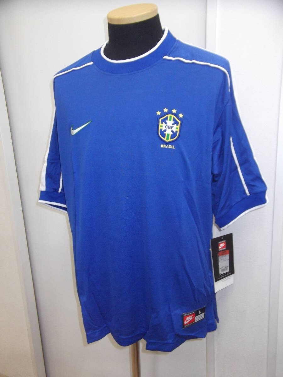 Nike ブラジル代表 サッカーシャツ Mサイズ　1998 MINT L BRAZIL 1998 WC FOOTBALL JERSEY CAMISA BRASIL Seleção