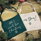 Couples Christmas Apron Set x2 All I Want For Xmas Couples Gift Novelty His&Hers