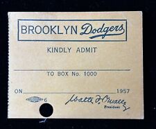 1957 Ticket Pass Ebbets Field Lst GM Brooklyn Dodgers Ebbet Field 9/24 Koufax⚾️ 1957 Ticket Pass Ebbets Field Lst GM Brooklyn Dodgers Ebbet Field 9/24 Koufax⚾️