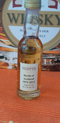 1973 North of Scotland Single Grain Whisky, 46,7 %, Miniatur Sample - 39 years
