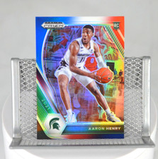 2021 Panini Prizm Draft Picks Aaron Henry #48 RC Red White Blue Parallel Prizm