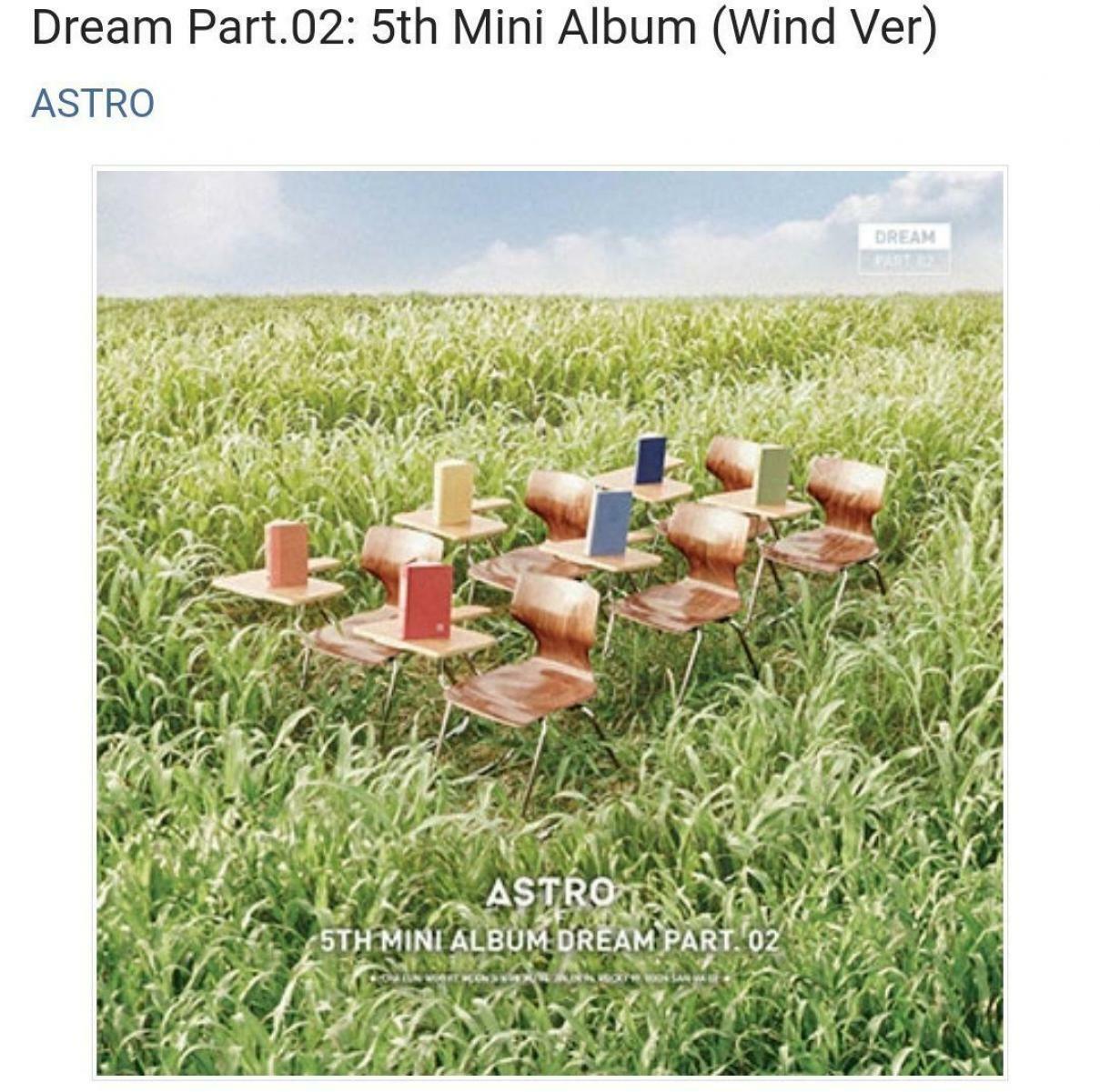 ASTRO DREAM PART 02 2 types set CD album wind ver wish ver K-POP Unopened  New