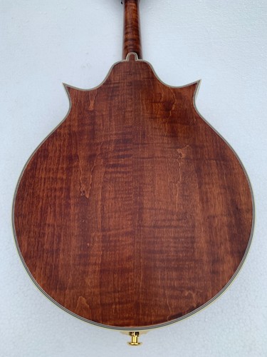 Hand Carved Two Point Mandolin, Solid Spruce Top, Solid Flame Maple Body - Picture 24 of 24