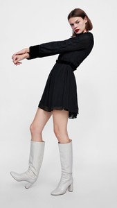 contrast lace dress zara