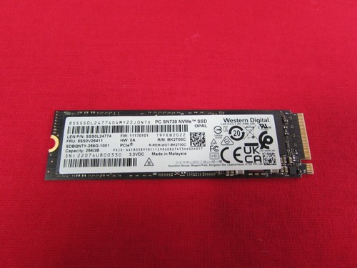 ORIGINAL WESTERN DIGITAL PC SN730 NVMe OPAL 256GB SSD SDBQNTY-256G-1001 ...