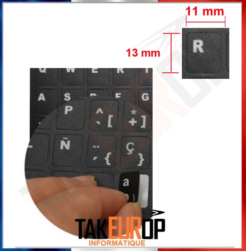 Autocollant Pour Convertir Clavier En Langue Arabe Noir pour pc portable laptop - Bild 3 von 3