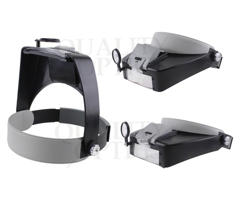 Quality Optics® USA beleuchtete verstellbare Kopflupe (1,5x bis 8,5x) Visier - Bild 18 von 22