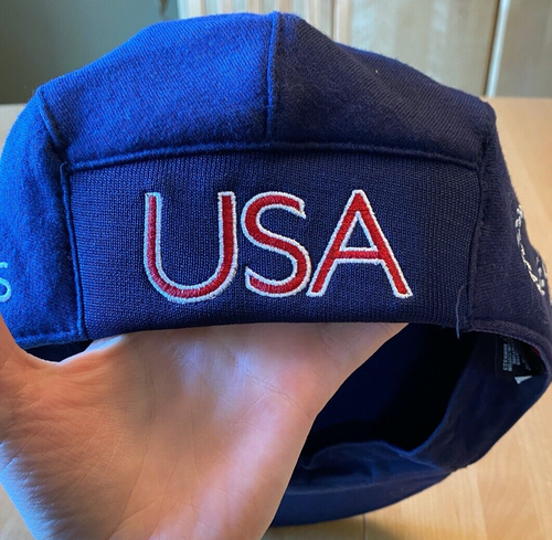 Roots Team USA 2004 Olympische Spiele Zeitungsjunge Cabbie Mütze blau bestickt Erwachsene Gr. L/XL - Bild 3 von 5
