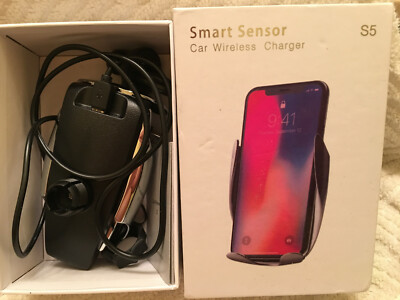 S5 Smart Sensor Car Wireless Charger Sam/Apple QC Qi 10W Fast Charging Holder