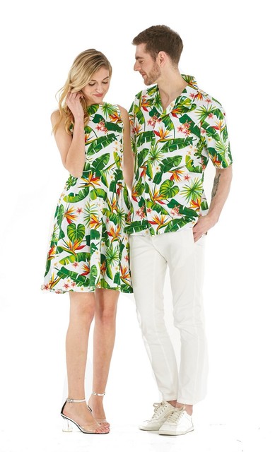 Hawaii Hangover Couple Matching Hawaiian Luau Cruise Bird of Paradise White Hawaii Hangover Couple Matching Hawaiian Luau Cruise Bird of Paradise White