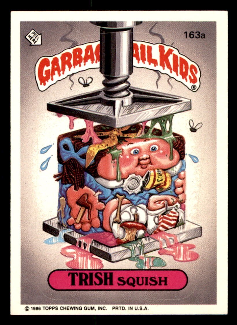 1986 Topps Garbage Pail Kids GPK Series 4 A #163a Trish Squish EX
