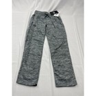 Under Armour Boys Fleece Pants Gray Black Drawstring Waist Athletic Youth XS New