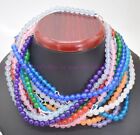 Necklace Silver Clasp 18-28" Aaa Lots 6mm Natural Multicolor Gems Beads